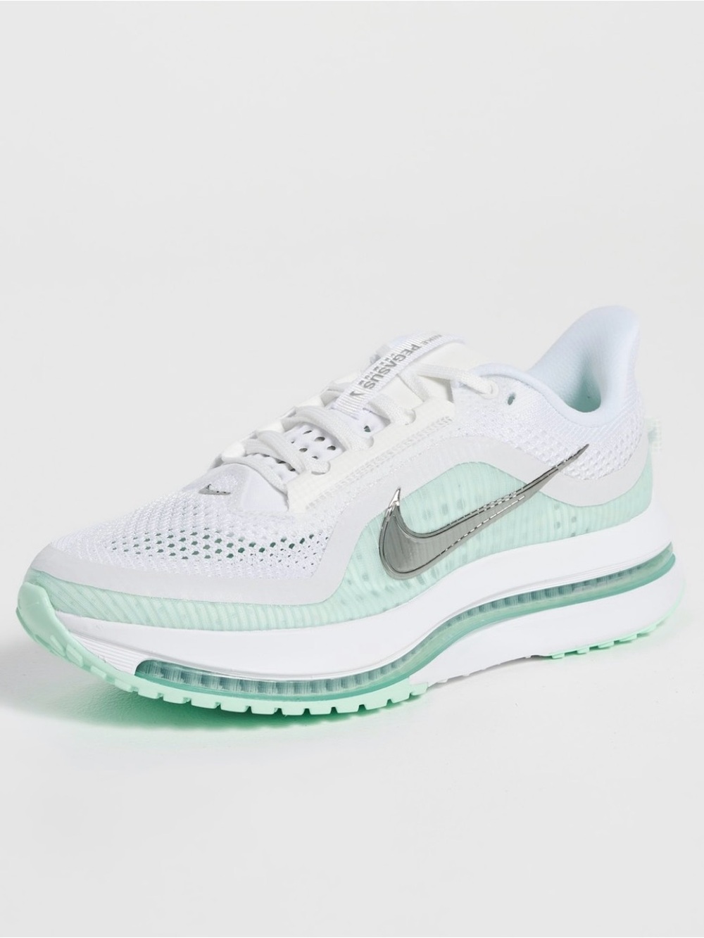 NEW NIKE Pegasus Premium Sneakers Wh/Mtlc Slvr/Mint Foam/Cannon Size 9